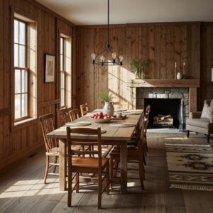 Rustic Wood Panel Wall