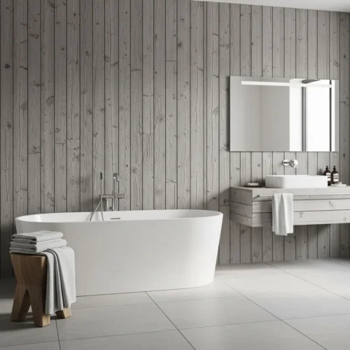 Weathered Wood Plank Wall