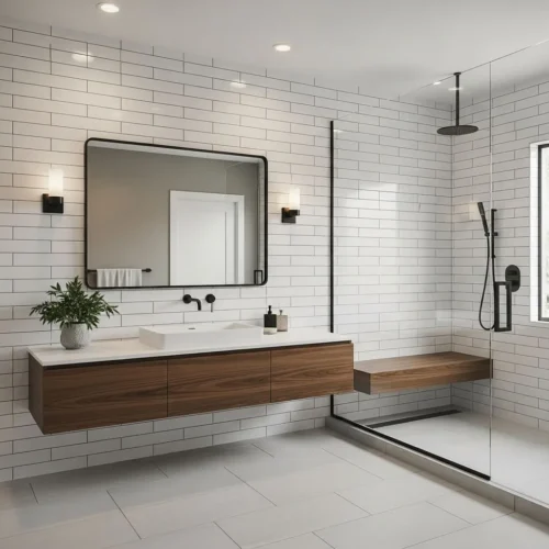 Subway Tile in a Vertical Stack