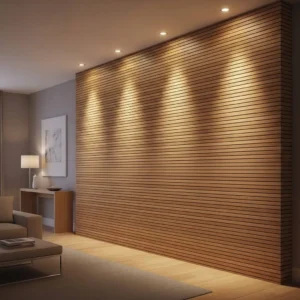 Horizontal Wood Strip Wall