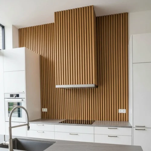 Vertical Wood Slat Panel