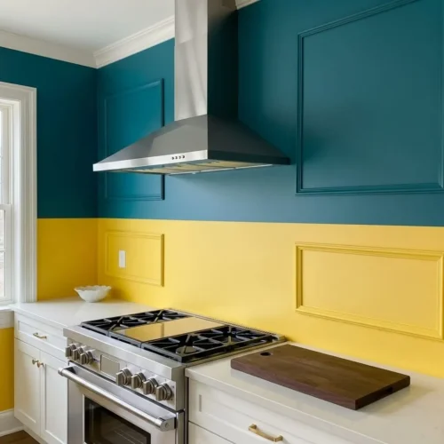 Bold Color Block with Trim Molding