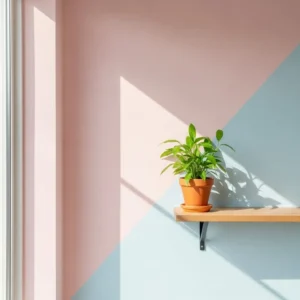 Soft Pastel Accent Wall