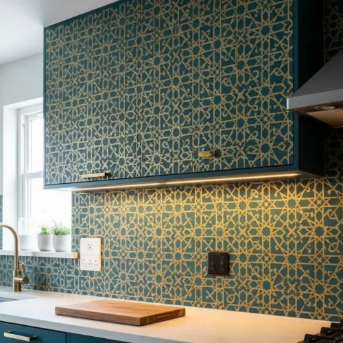 Stenciled Moroccan Pattern